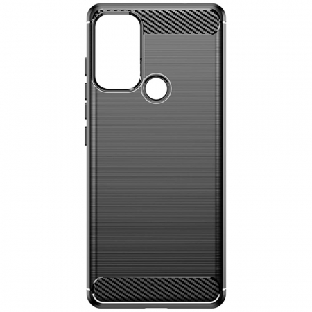 Husa Carbon Silicone pentru Motorola Moto G60s, Negru [1]