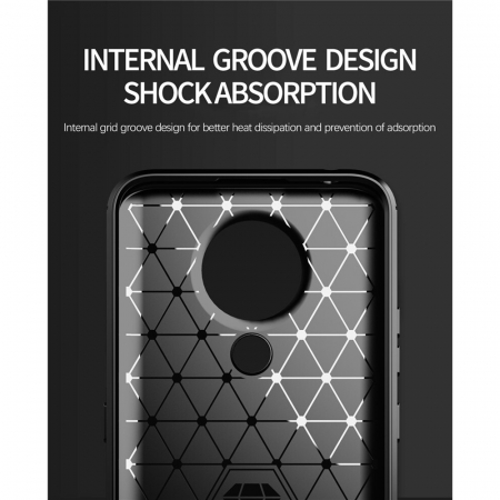 Husa Carbon Silicone pentru Nokia 3.4, Negru [1]