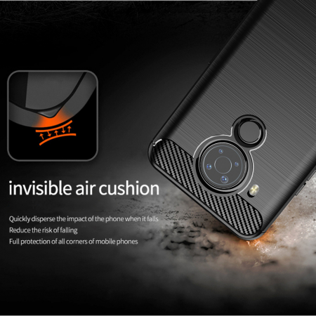 Husa Carbon Silicone pentru Nokia 5.4, Negru [2]