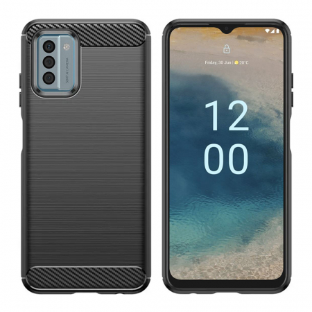 Nokia - Husa Carbon Silicone pentru Nokia G22, Negru