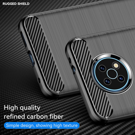 Husa Carbon Silicone pentru Nokia G50, Negru [3]