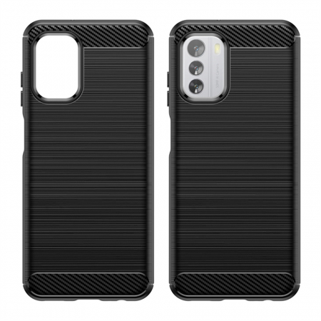 Husa Carbon Silicone pentru Nokia G60, Negru [1]