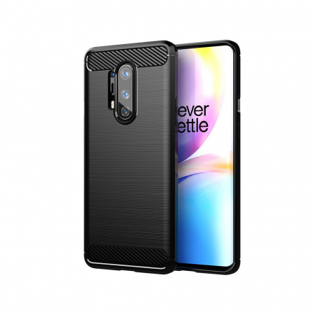 OnePlus 8 Pro - Husa Carbon Silicone pentru OnePlus 8 Pro, Negru