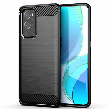 OnePlus 9 Pro - Husa Carbon Silicone pentru OnePlus 9 Pro, Negru