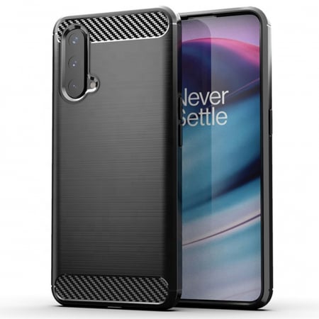 OnePlus Nord CE 5G - Husa Carbon Silicone pentru OnePlus Nord CE 5G, Negru