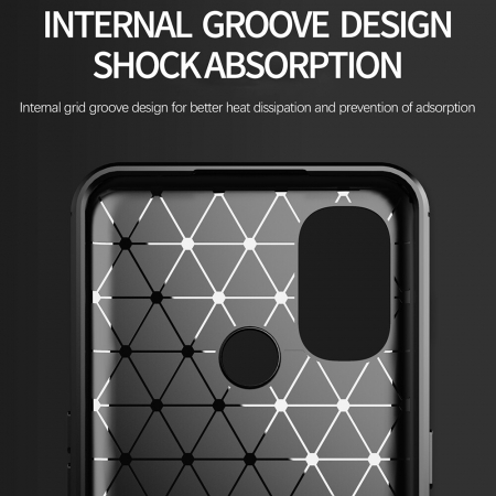 Husa Carbon Silicone pentru OnePlus Nord N10 5G, Negru [6]