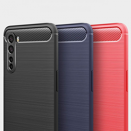 Husa Carbon Silicone pentru OnePlus Nord, Negru [7]