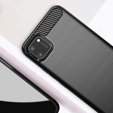 Husa Carbon Silicone pentru Realme C11, Negru [3]