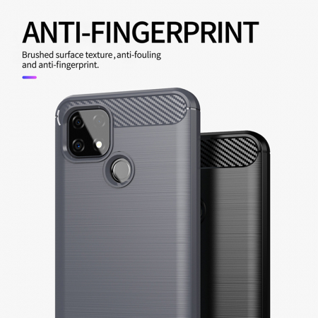 Husa Carbon Silicone pentru Realme C21, Negru [5]