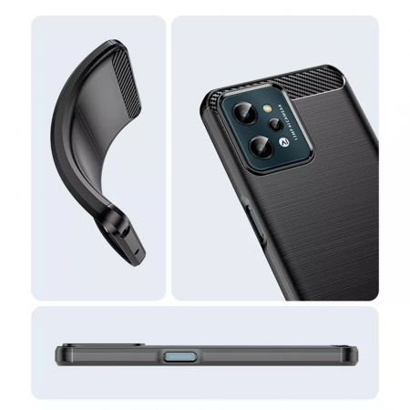 Husa Carbon Silicone pentru Realme C31, Negru [5]