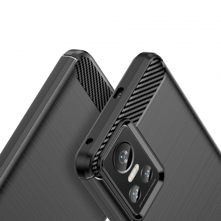Husa Carbon Silicone pentru Realme GT Neo 3, Negru [4]