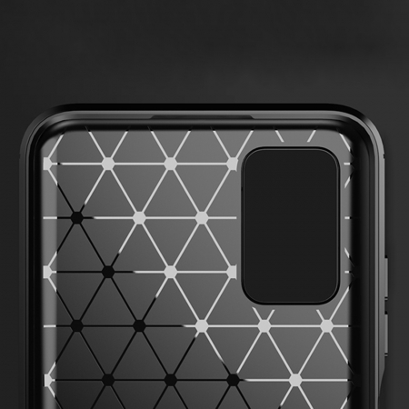 Husa Carbon Silicone pentru Samsung Galaxy A03s, Negru [2]