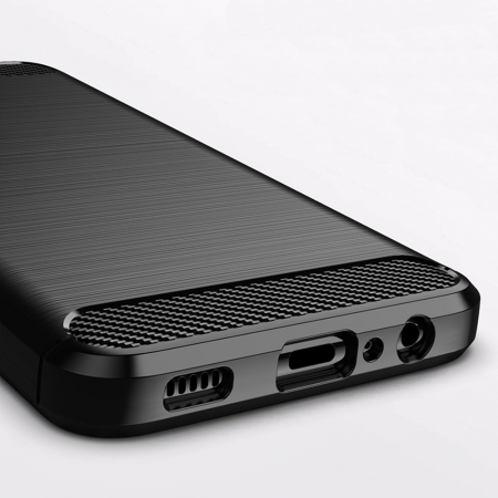 Husa Carbon Silicone pentru Samsung Galaxy A03s, Negru [3]