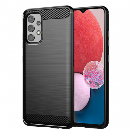 Galaxy A13 4G - Husa Carbon Silicone pentru Samsung Galaxy A13 4G, Negru