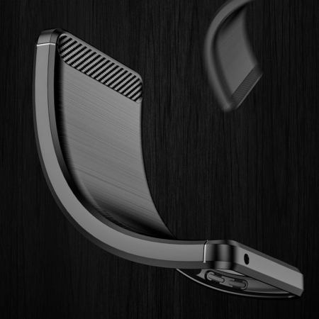 Husa Carbon Silicone pentru Samsung Galaxy A13 4G, Negru [6]