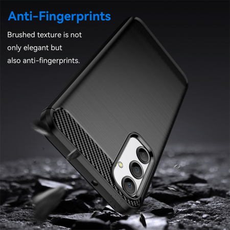Husa Carbon Silicone pentru Samsung Galaxy A24, Negru [5]