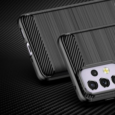 Husa Carbon Silicone pentru Samsung Galaxy A33 5G, Negru [5]