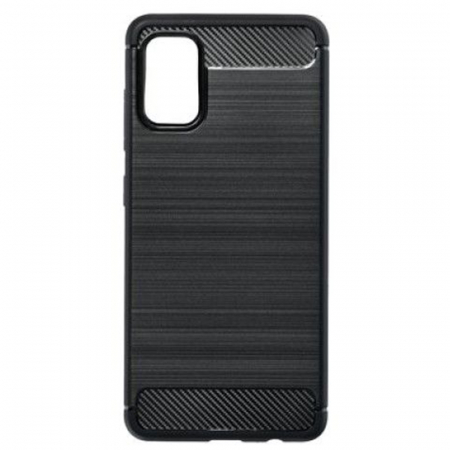 Husa Carbon Silicone pentru Samsung Galaxy A41, Negru [1]