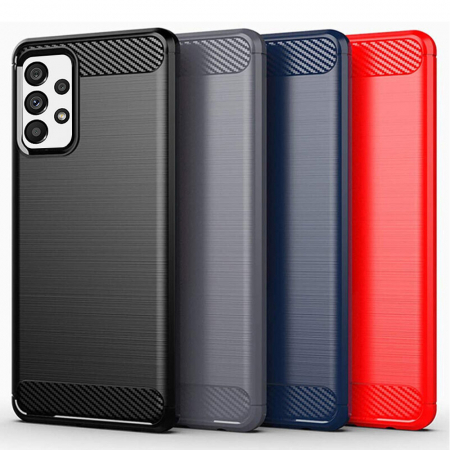 Husa Carbon Silicone pentru Samsung Galaxy A73 5G, Negru [6]