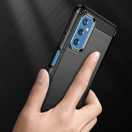 Husa Carbon Silicone pentru Samsung Galaxy M52 5G, Negru [4]