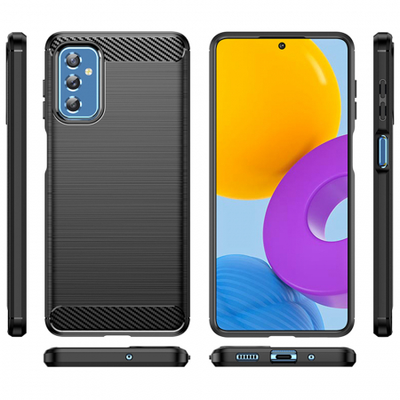 Husa Carbon Silicone pentru Samsung Galaxy M52 5G, Negru [5]