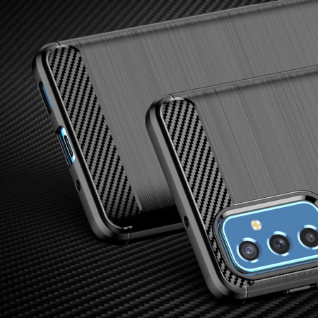 Husa Carbon Silicone pentru Samsung Galaxy M52 5G, Negru [6]