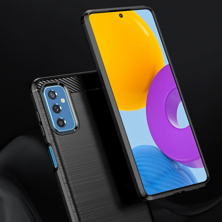 Husa Carbon Silicone pentru Samsung Galaxy M52 5G, Negru [3]