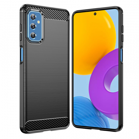 Galaxy M52 5G - Husa Carbon Silicone pentru Samsung Galaxy M52 5G, Negru