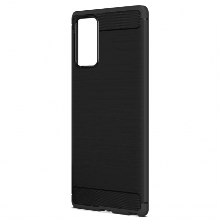 Husa Carbon Silicone pentru Samsung Galaxy Note 20, Negru [13]