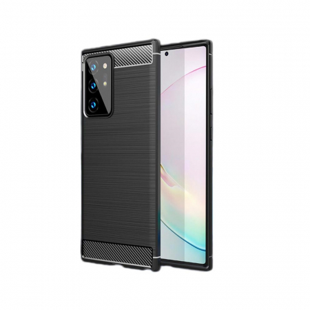 Galaxy Note 20 Ultra - Husa Carbon Silicone pentru Samsung Galaxy Note 20 Ultra, Negru