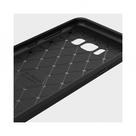 Husa Carbon Silicone pentru Samsung Galaxy S8, Negru [3]