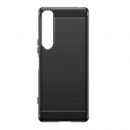 Husa Carbon Silicone pentru Sony Xperia 1 IV, Negru [2]