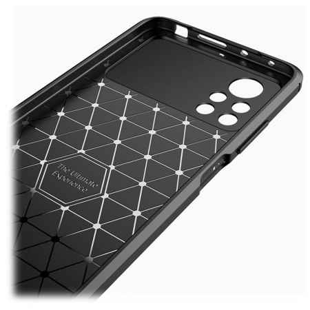Husa Carbon Silicone pentru Xiaomi Poco X4 Pro 5G, Negru [5]