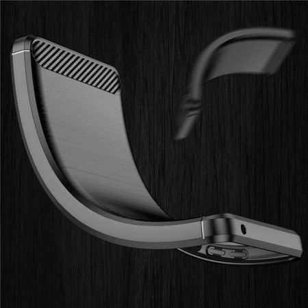 Husa Carbon Silicone pentru Xiaomi Redmi 10C, Negru [4]