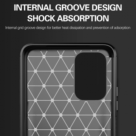 Husa Carbon Silicone pentru Xiaomi Redmi Note 10 / 10S, Negru [5]