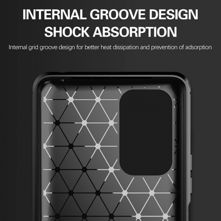 Husa Carbon Silicone pentru Xiaomi Redmi Note 10 Pro, Negru [4]