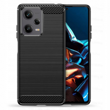 Xiaomi Redmi Note 12 Pro - Husa Carbon Silicone pentru Xiaomi Redmi Note 12 Pro, Negru