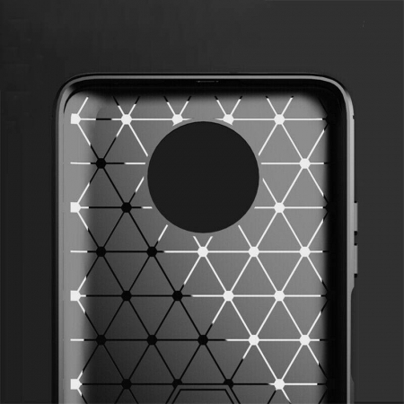 Husa Carbon Silicone pentru Xiaomi Redmi Note 9T, Negru [5]