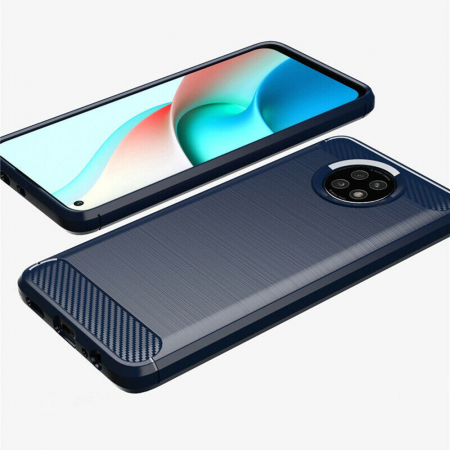 Husa Carbon Silicone pentru Xiaomi Redmi Note 9T, Negru [6]