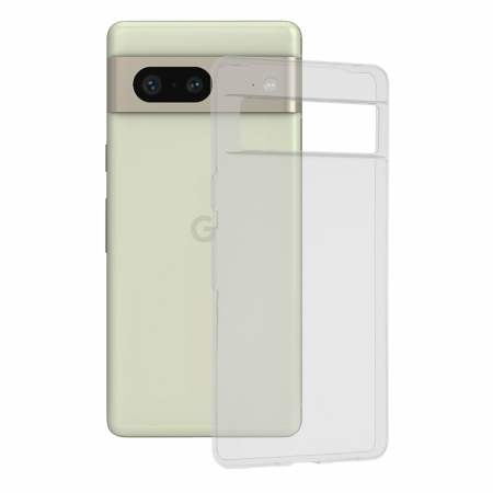 Google - Husa Clear Silicone pentru Google Pixel 7, Transparent