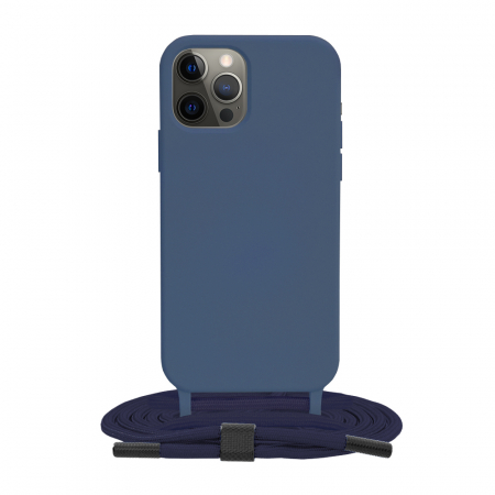 iPhone 12 Pro - Husa cu snur iPhone 12 Pro, Crossbody Lanyard, Blue