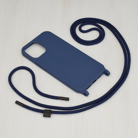 Husa cu snur iPhone 12 Pro Max, Crossbody Lanyard, Blue [1]