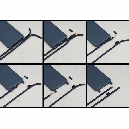 Husa cu snur iPhone 13 Pro Max, Crossbody Lanyard, Blue [2]