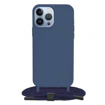 iPhone 13 Pro Max - Husa cu snur iPhone 13 Pro Max, Crossbody Lanyard, Blue