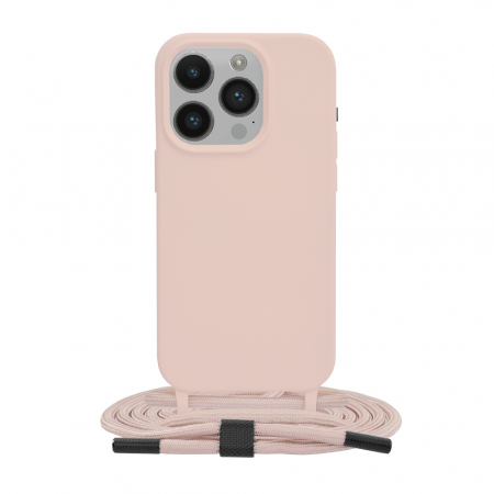iPhone 14 Pro - Husa cu snur iPhone 14 Pro, Crossbody Lanyard, Pink