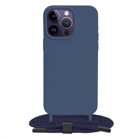 iPhone 14 Pro Max - Husa cu snur iPhone 14 Pro Max, Crossbody Lanyard, Blue