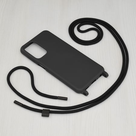 Husa cu snur Samsung Galaxy A23 4G / A23 5G, Crossbody Lanyard, Negru [1]