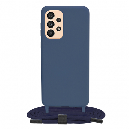 Galaxy A33 5G - Husa cu snur Samsung Galaxy A33 5G, Crossbody Lanyard, Blue