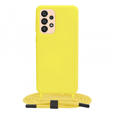 Galaxy A33 5G - Husa cu snur Samsung Galaxy A33 5G, Crossbody Lanyard, Yellow