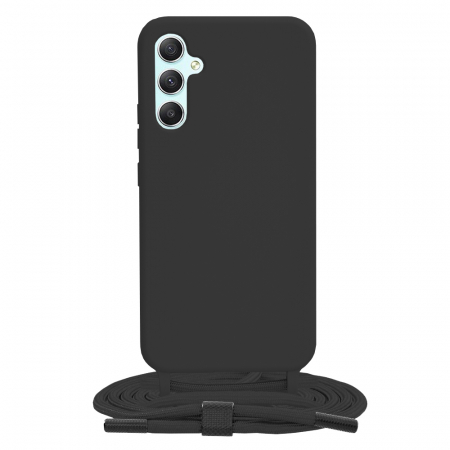 Galaxy A34 5G - Husa cu snur Samsung Galaxy A34 5G, Crossbody Lanyard, Negru